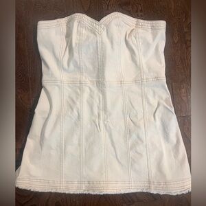 Anthropologie Pilcro denim strapless dress XL